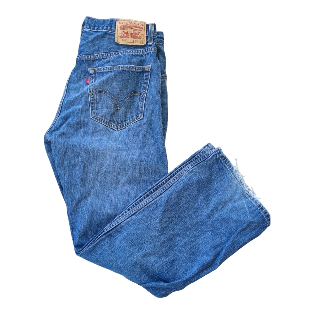 Levis 557 Relaxed Boot Medium wash jeans 33×32 Mens Pants